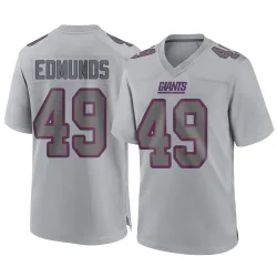 Men's Tremaine Edmunds New York Giants No.49 Game Atmosphere Fashion Jersey - Gray