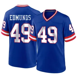 Men's Tremaine Edmunds New York Giants No.49 Game Classic Jersey - Royal