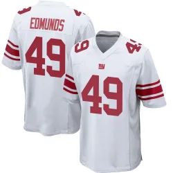 Men's Tremaine Edmunds New York Giants No.49 Game Jersey - White