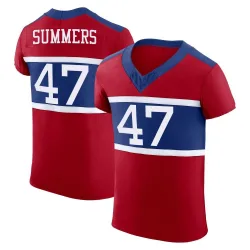 Men's Ty Summers New York Giants No.47 Elite Century Alternate Vapor F.U.S.E. Jersey - Red