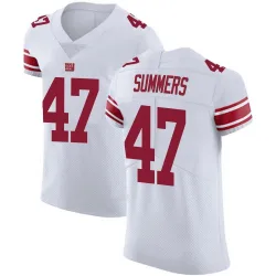 Men's Ty Summers New York Giants No.47 Elite Vapor Untouchable Jersey - White