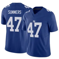 Men's Ty Summers New York Giants No.47 Limited Vapor F.U.S.E. Jersey - Royal