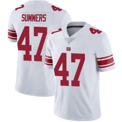 Men's Ty Summers New York Giants No.47 Limited Vapor Untouchable Jersey - White
