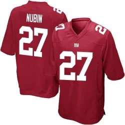 Men's Tyler Nubin New York Giants No.27 Game Alternate Jersey - Red