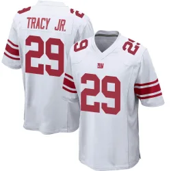 Men's Tyrone Tracy Jr. New York Giants No.29 Game Jersey - White