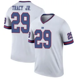 Men's Tyrone Tracy Jr. New York Giants No.29 Legend Color Rush Jersey - White