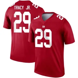 Men's Tyrone Tracy Jr. New York Giants No.29 Legend Inverted Jersey - Red