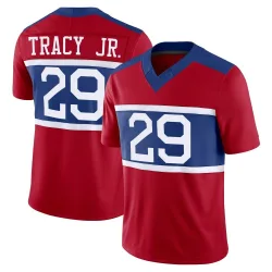 Men's Tyrone Tracy Jr. New York Giants No.29 Limited Century Alternate Vapor F.U.S.E. Jersey - Red