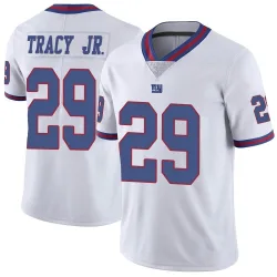 Men's Tyrone Tracy Jr. New York Giants No.29 Limited Color Rush Jersey - White