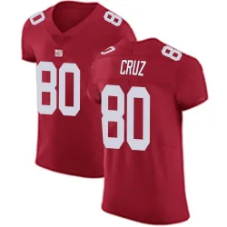 Men's Victor Cruz New York Giants No.80 Elite Alternate Vapor Untouchable Jersey - Red