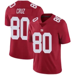 Men's Victor Cruz New York Giants No.80 Limited Alternate Vapor Untouchable Jersey - Red