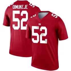 Men's Victor Dimukeje New York Giants No.52 Legend Inverted Jersey - Red
