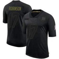 Men's Wan'Dale Robinson New York Giants No.17 Limited 2020 Salute To Service Retired Jersey - Black