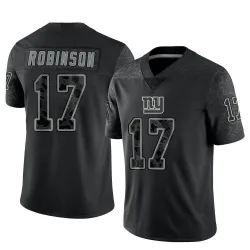Men's Wan'Dale Robinson New York Giants No.17 Limited Reflective Jersey - Black