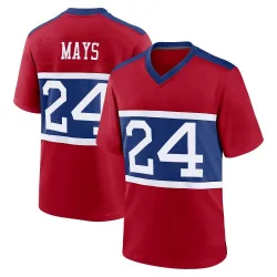 Men's Willie Mays New York Giants No.24 Game Century Alternate Jersey - Red