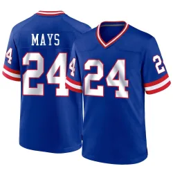 Men's Willie Mays New York Giants No.24 Game Classic Jersey - Royal