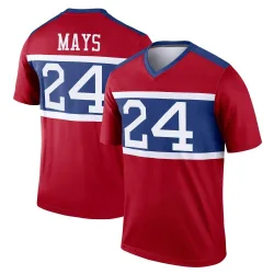 Men's Willie Mays New York Giants No.24 Legend Century Alternate Jersey - Red