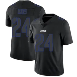 Men's Willie Mays New York Giants No.24 Limited Jersey - Black Impact