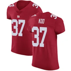 Men's Younghoe Koo New York Giants No.37 Elite Alternate Vapor Untouchable Jersey - Red