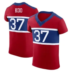 Men's Younghoe Koo New York Giants No.37 Elite Century Alternate Vapor F.U.S.E. Jersey - Red