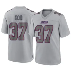 Men's Younghoe Koo New York Giants No.37 Game Atmosphere Fashion Jersey - Gray