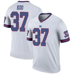 Men's Younghoe Koo New York Giants No.37 Legend Color Rush Jersey - White
