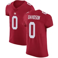 Men's Zach Davidson New York Giants No.0 Elite Alternate Vapor Untouchable Jersey - Red