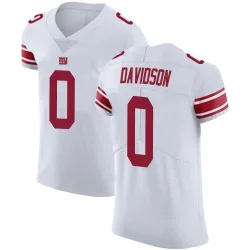 Men's Zach Davidson New York Giants No.0 Elite Vapor Untouchable Jersey - White