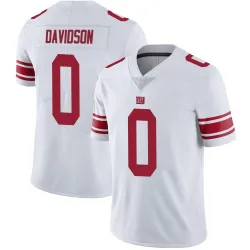 Men's Zach Davidson New York Giants No.0 Limited Vapor Untouchable Jersey - White
