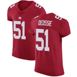 Men's Zak DeOssie New York Giants No.51 Elite Alternate Vapor Untouchable Jersey - Red