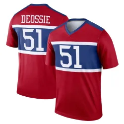 Men's Zak DeOssie New York Giants No.51 Legend Century Alternate Jersey - Red