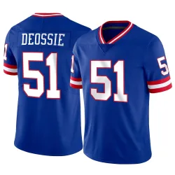 Men's Zak DeOssie New York Giants No.51 Limited Classic Vapor Jersey