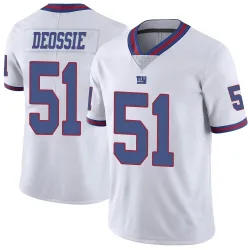 Men's Zak DeOssie New York Giants No.51 Limited Color Rush Jersey - White