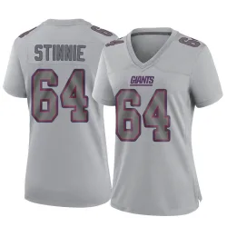 Women's Aaron Stinnie New York Giants No.64 Game Atmosphere Fashion Jersey - Gray