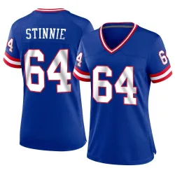 Women's Aaron Stinnie New York Giants No.64 Game Classic Jersey - Royal