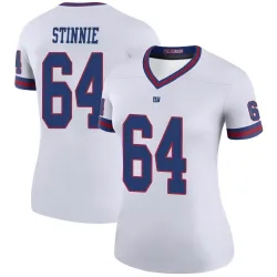 Women's Aaron Stinnie New York Giants No.64 Legend Color Rush Jersey - White