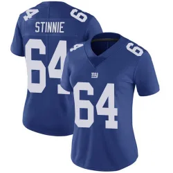 Women's Aaron Stinnie New York Giants No.64 Limited Team Color Vapor Untouchable Jersey - Royal