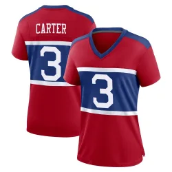 Women's Abdul Carter New York Giants No.3 Game Century Alternate Jersey - Red