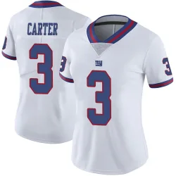 Women's Abdul Carter New York Giants No.3 Limited Color Rush Jersey - White