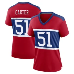 Women's Abdul Carter New York Giants No.51 Game Century Alternate Jersey - Red