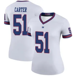 Women's Abdul Carter New York Giants No.51 Legend Color Rush Jersey - White