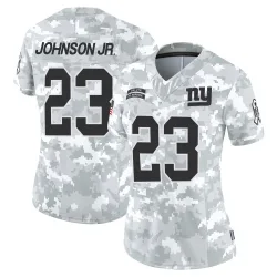 Women's Anthony Johnson Jr. New York Giants No.23 Limited 2024 Salute to Service Jersey - Arctic Camo