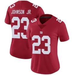 Women's Anthony Johnson Jr. New York Giants No.23 Limited Alternate Vapor Untouchable Jersey - Red