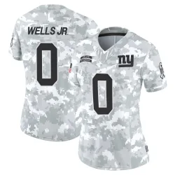 Women's Antwane Wells Jr. New York Giants No.0 Limited 2024 Salute to Service Jersey - Arctic Camo