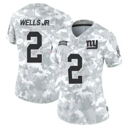 Women's Antwane Wells Jr. New York Giants No.2 Limited 2024 Salute to Service Jersey - Arctic Camo