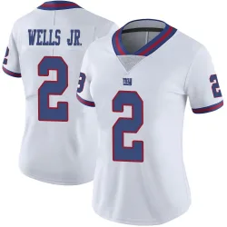Women's Antwane Wells Jr. New York Giants No.2 Limited Color Rush Jersey - White