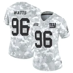 Women's Armon Watts New York Giants No.96 Limited 2024 Salute to Service Jersey - Arctic Camo