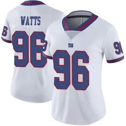 Women's Armon Watts New York Giants No.96 Limited Color Rush Jersey - White
