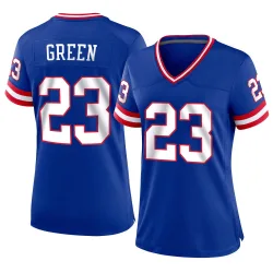 Women's Art Green New York Giants No.23 Game Classic Jersey - Royal