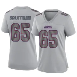 Women's Austin Schlottmann New York Giants No.65 Game Atmosphere Fashion Jersey - Gray